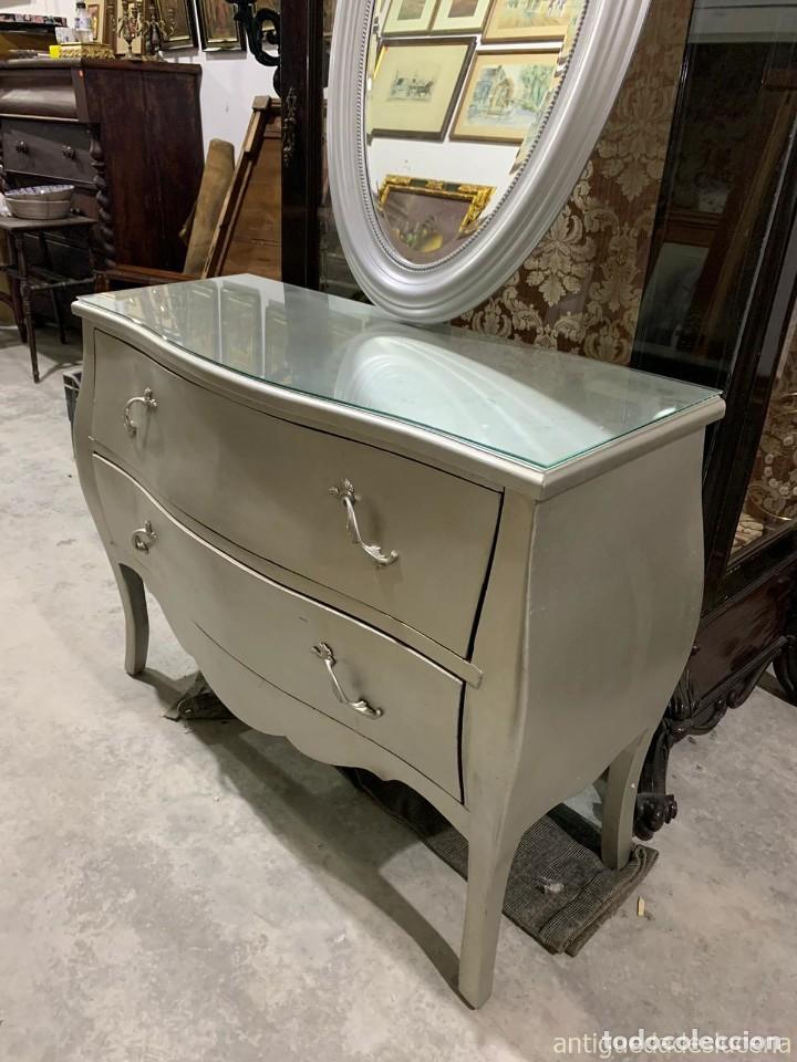 Antig&uuml;edades: MUEBLE CONSOLA PLATEADA - Foto 2