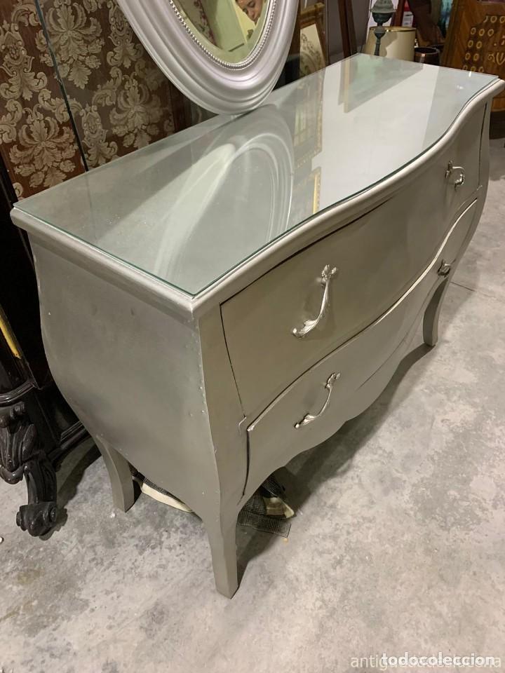 Antig&uuml;edades: MUEBLE CONSOLA PLATEADA - Foto 4