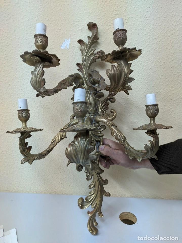 Antig&uuml;edades: APLIQUE DE BRONCE ANTIGUO - Foto 1