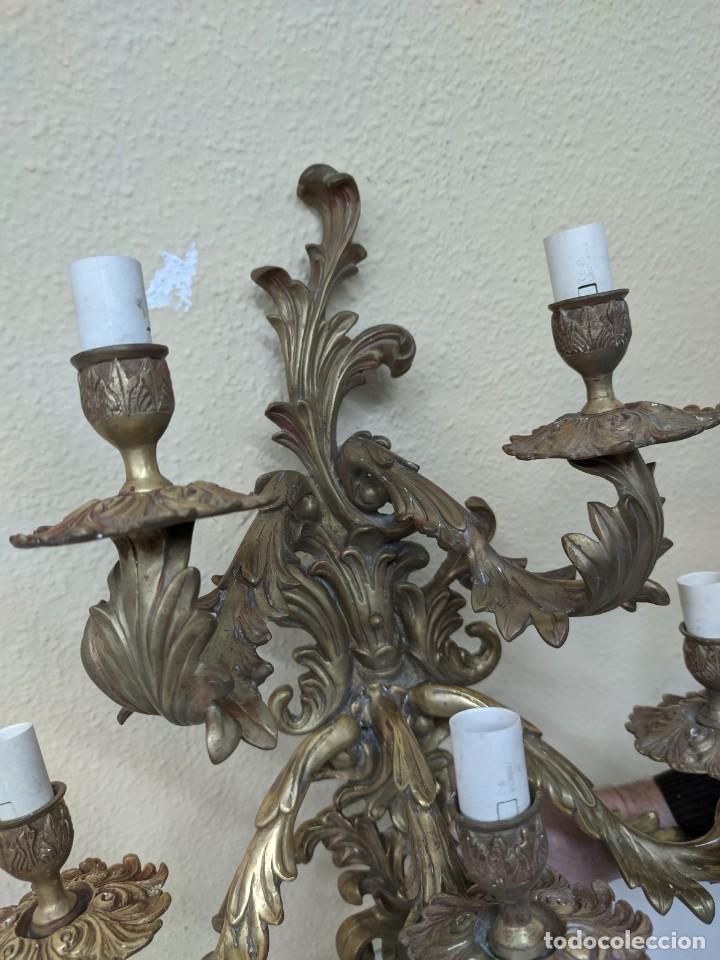 Antig&uuml;edades: APLIQUE DE BRONCE ANTIGUO - Foto 2
