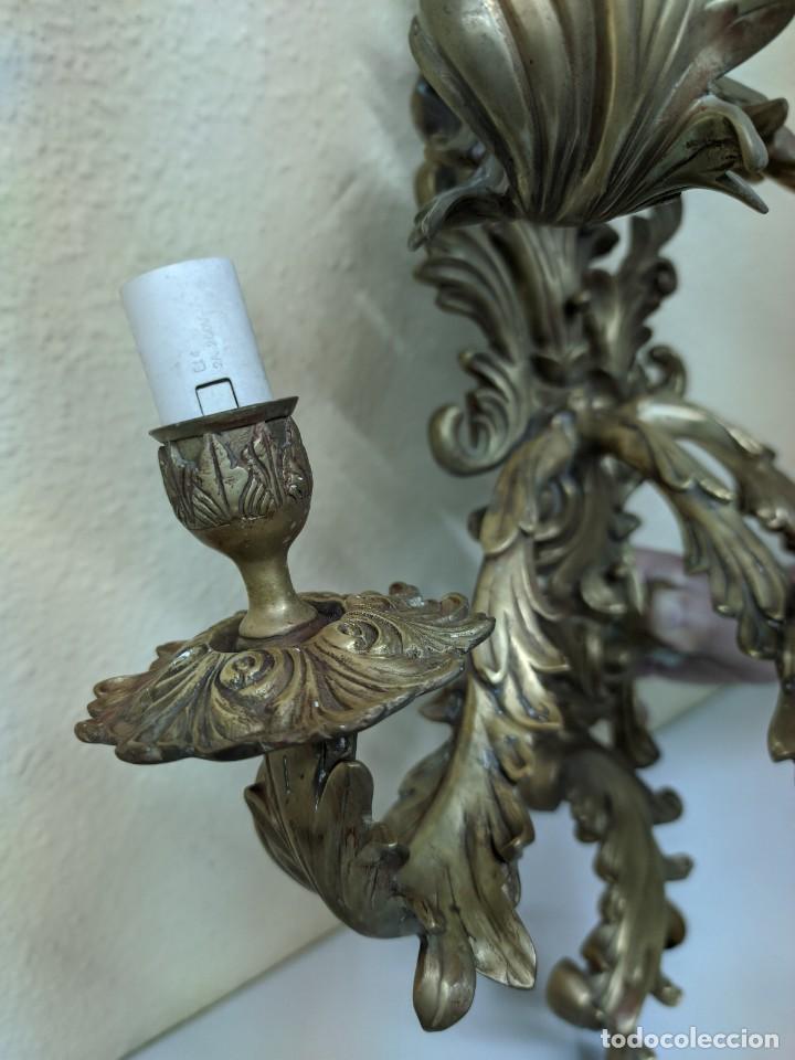 Antig&uuml;edades: APLIQUE DE BRONCE ANTIGUO - Foto 3