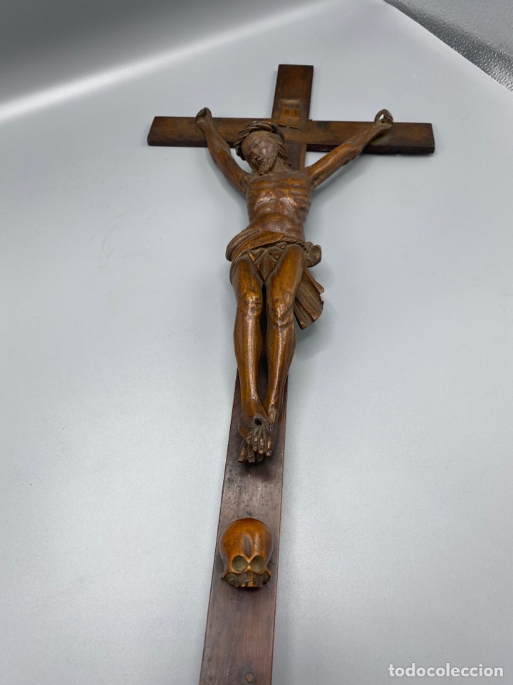 Antigüedades: Cristo antiguo Aleman de Boj - Foto 6 - 251837125