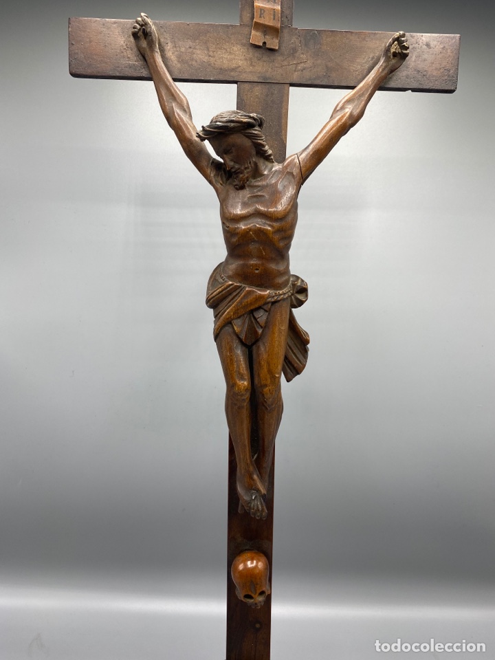 Antigüedades: Cristo antiguo Aleman de Boj - Foto 8 - 251837125