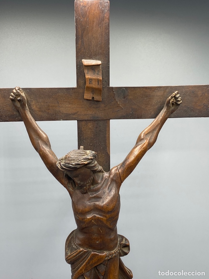 Antigüedades: Cristo antiguo Aleman de Boj - Foto 9 - 251837125