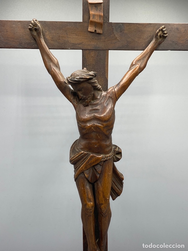 Antigüedades: Cristo antiguo Aleman de Boj - Foto 10 - 251837125