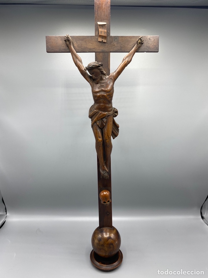 CRISTO ANTIGUO ALEMAN DE BOJ (Antigüedades - Religiosas - Cruces Antiguas)