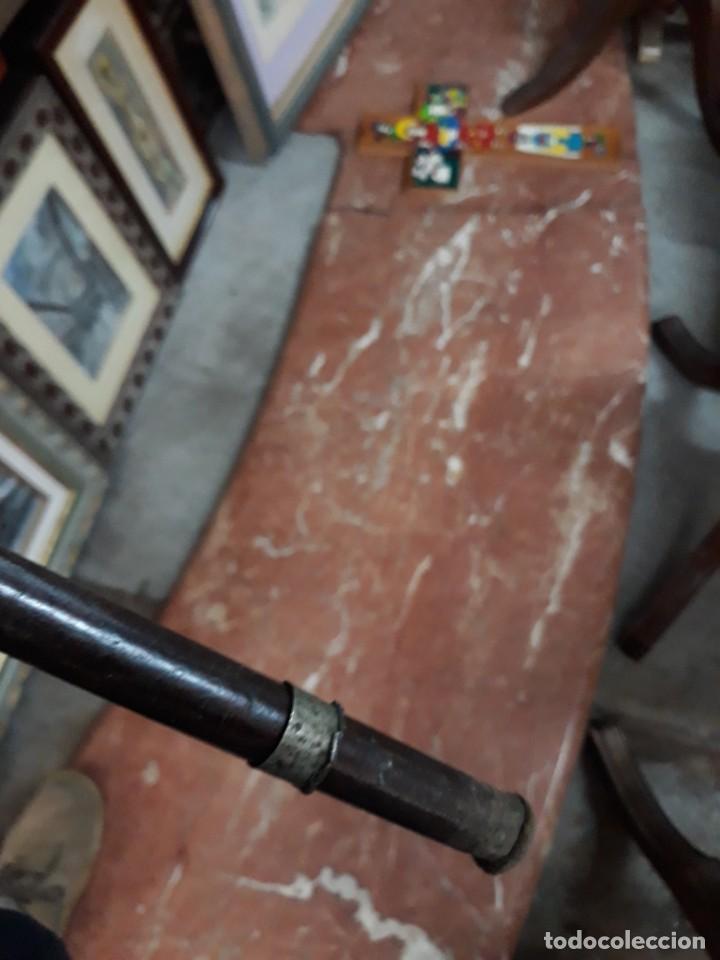 Antig&uuml;edades: BASTON MADERA NOGAL CON CABEZA BRONCE - Foto 7