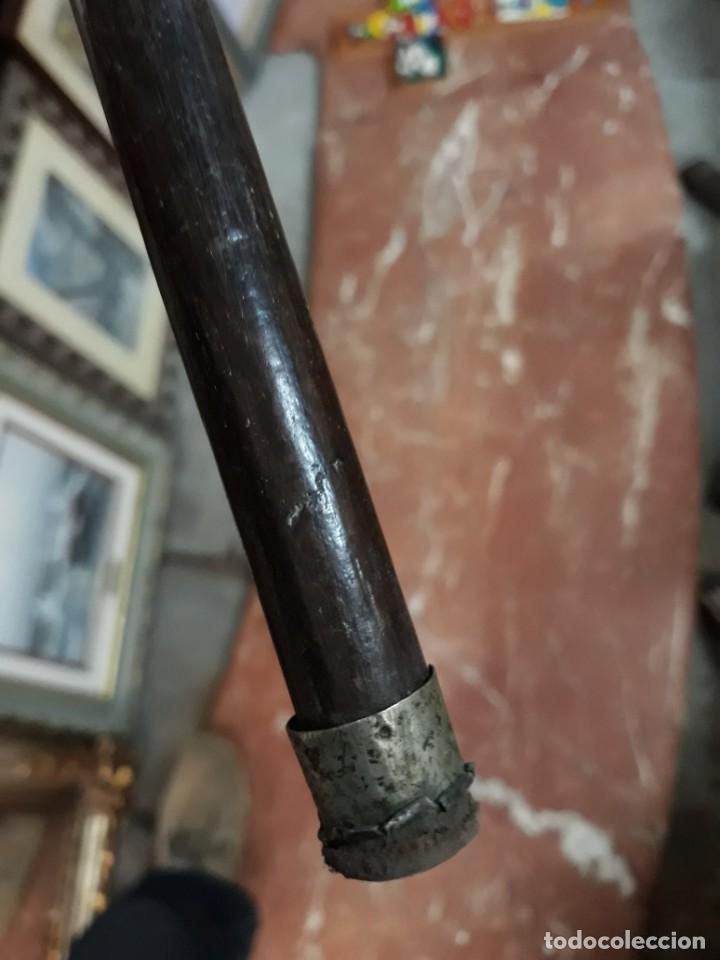 Antig&uuml;edades: BASTON MADERA NOGAL CON CABEZA BRONCE - Foto 8