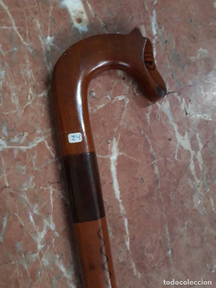 Antig&uuml;edades: BASTON MADERA de caoba con CABEZA DE CABALLO - Foto 2