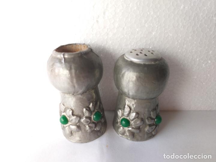 Antig&uuml;edades: Conjunto de salero y palillero - Foto 2