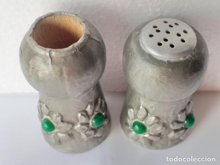 Antig&uuml;edades: Conjunto de salero y palillero - Foto 4