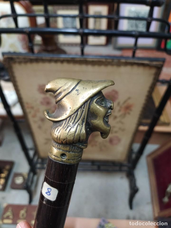 Antig&uuml;edades: BASTON MADERA NOGAL CON CABEZA BRONCE - Foto 10