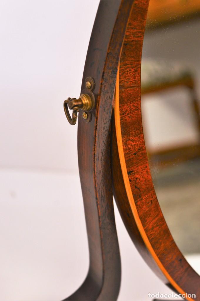 Antig&uuml;edades: Espejo de mesa tocador de madera - Foto 8