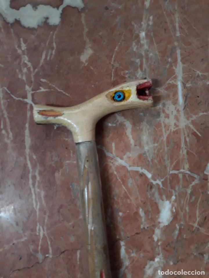 Antig&uuml;edades: BASTON MADERA TALLADA.CABEZA BESTIA - Foto 3