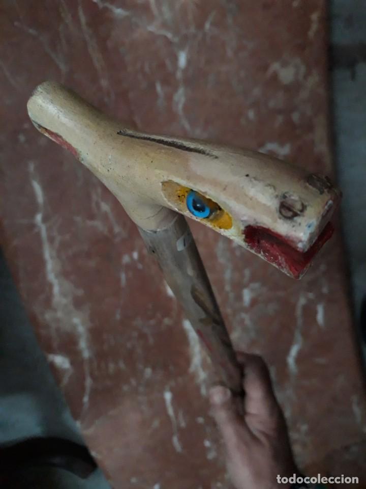 Antig&uuml;edades: BASTON MADERA TALLADA.CABEZA BESTIA - Foto 5
