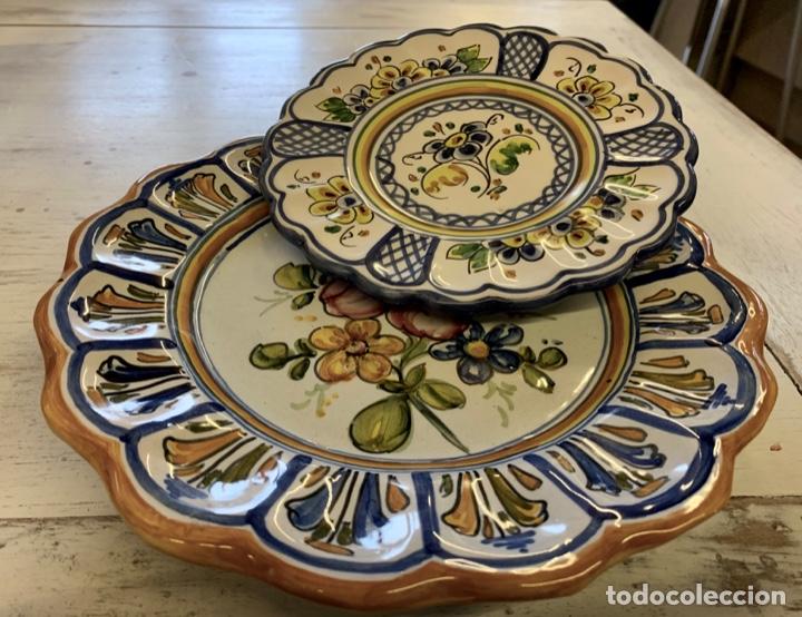 conjunto de 2 platos decorativos cerámica de ta - Compra venta en
