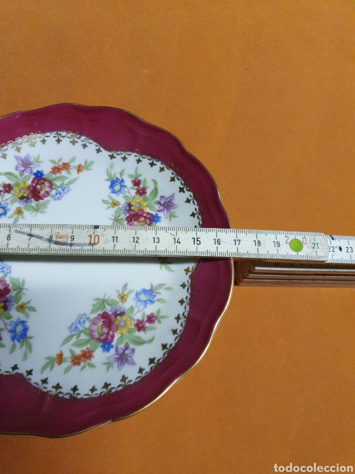 Antig&uuml;edades: 6 platos Porcelana - Foto 2