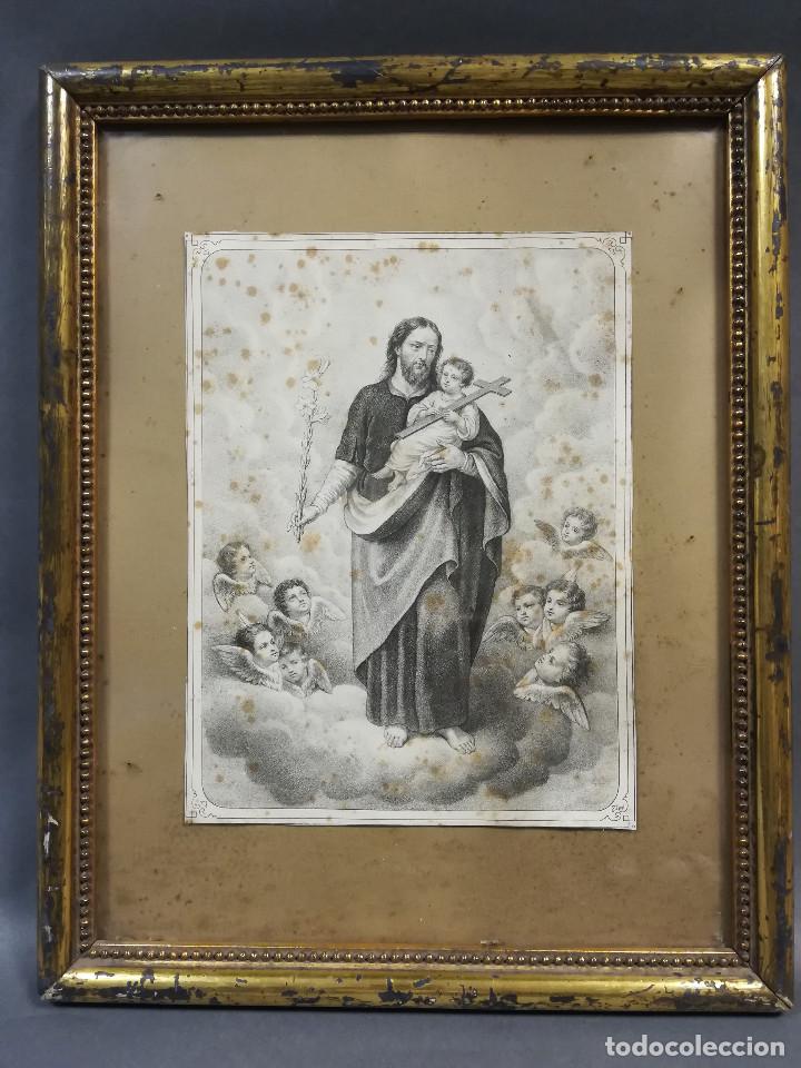 Antig&uuml;edades: IMAGEN RELIGIOSA ENMARCADA - Foto 1