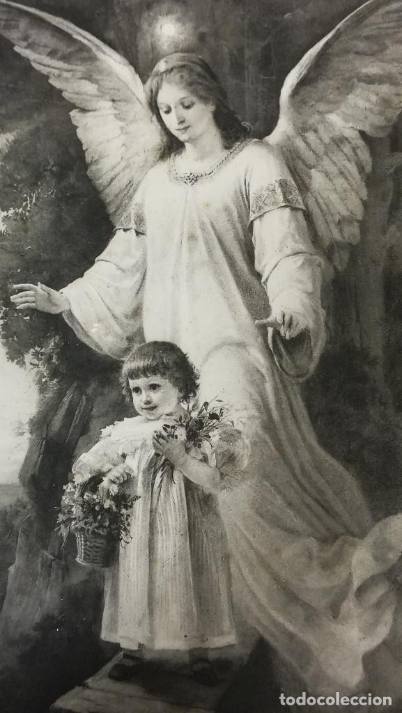 Antig&uuml;edades: LAMINA IMPRESA DE UN ANGEL - Foto 3