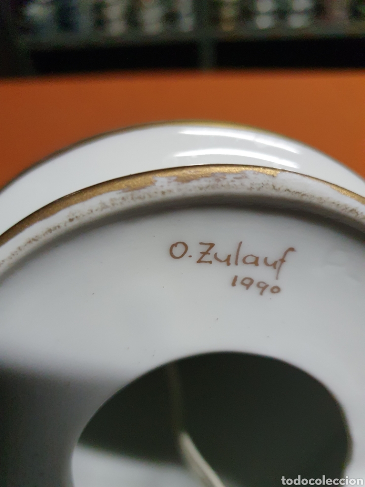 Antig&uuml;edades: L&aacute;mpara Porcelana - Foto 4