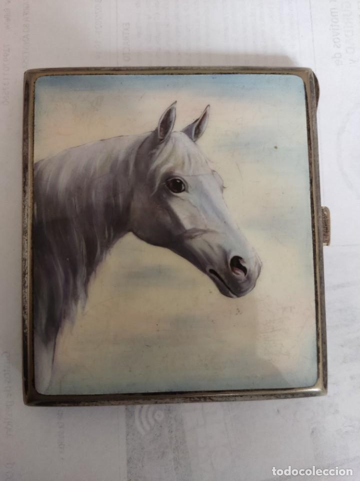 Antig&uuml;edades: Pitillera de plata con esmalte - Foto 1
