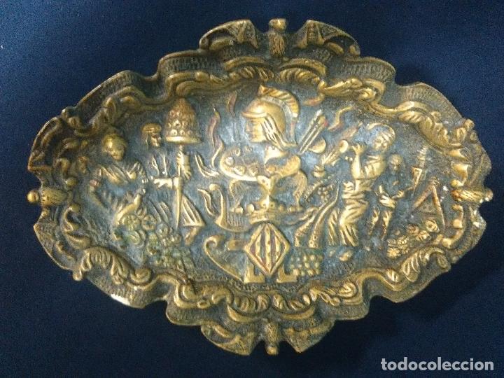 Antig&uuml;edades: BANDEJA CENICERO BRONCE - Foto 2