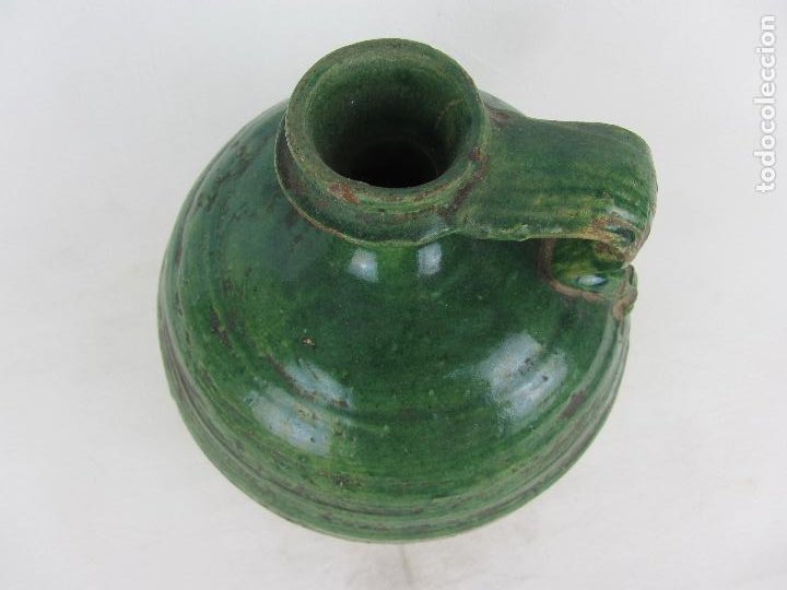 Antigüedades: Perula en cerámica verde de Lucena - s. XVIII-XIX - Foto 7 - 252173275