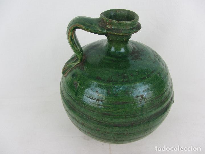 PERULA EN CERÁMICA VERDE DE LUCENA - S. XVIII-XIX (Antigüedades - Porcelanas y Cerámicas - Lucena)