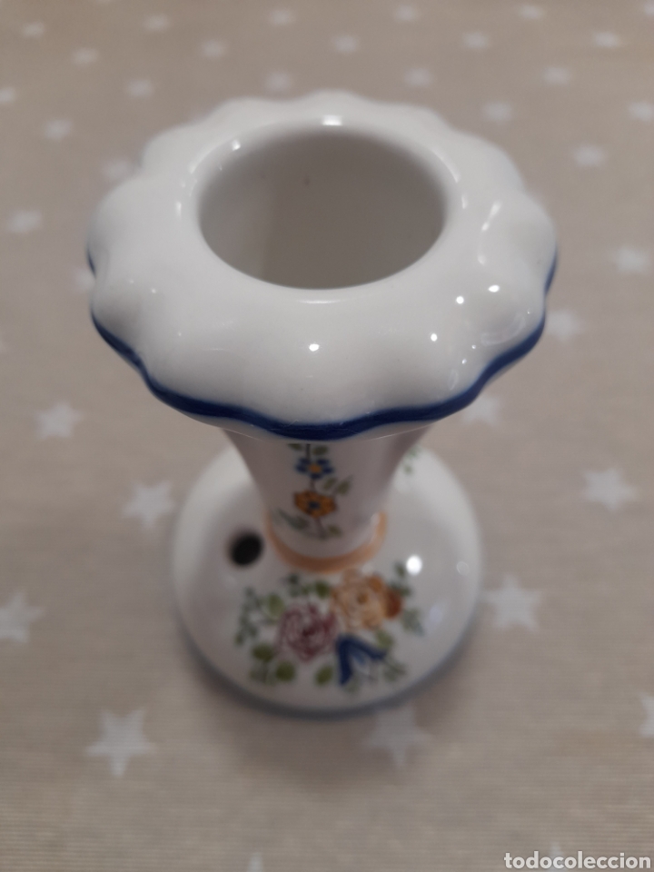 Antig&uuml;edades: PORTA VELAS DE CERAMICA CON MARCA - Foto 2
