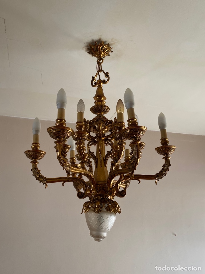 Antig&uuml;edades: GRAN L&Aacute;MPARA DE BRONCE - Foto 1