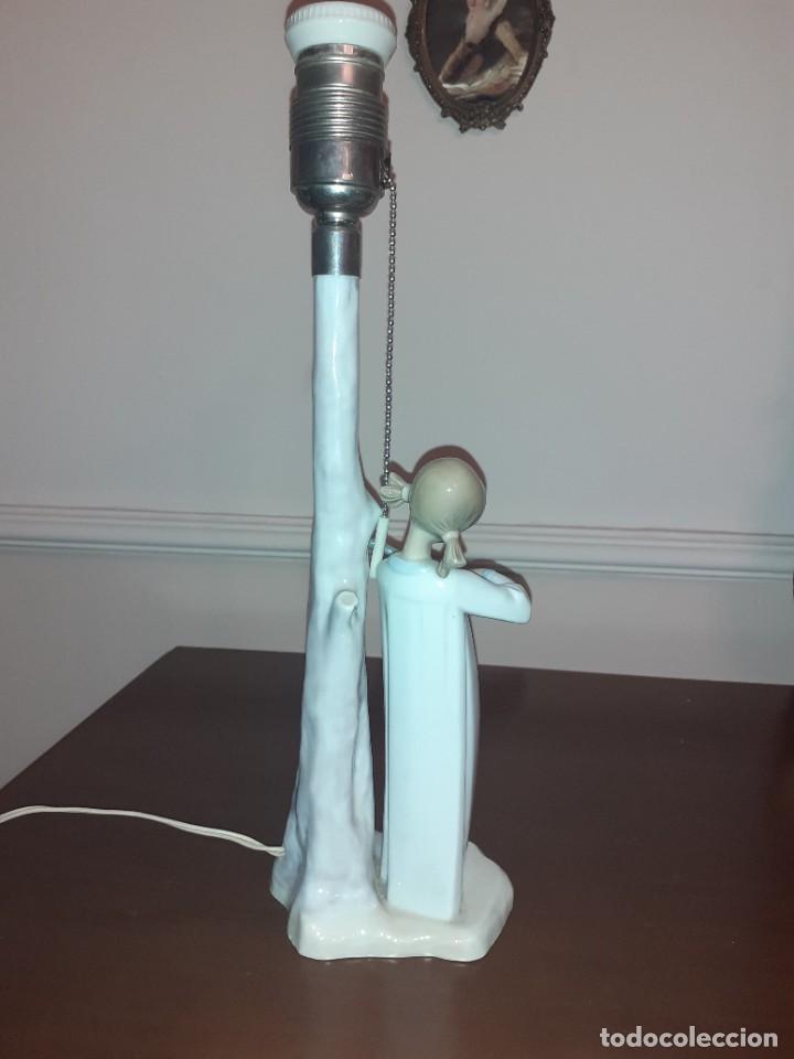 Antig&uuml;edades: Lampara porcelana Lladro - Foto 2