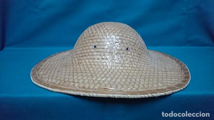 Antig&uuml;edades: ANTIGUO SOMBRERO DE MIMBRE, JUNCO, ORIENTAL - Foto 2