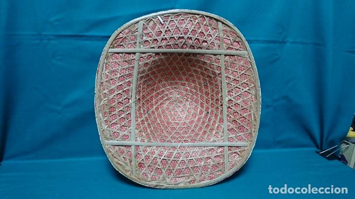 Antig&uuml;edades: ANTIGUO SOMBRERO DE MIMBRE, JUNCO, ORIENTAL - Foto 3