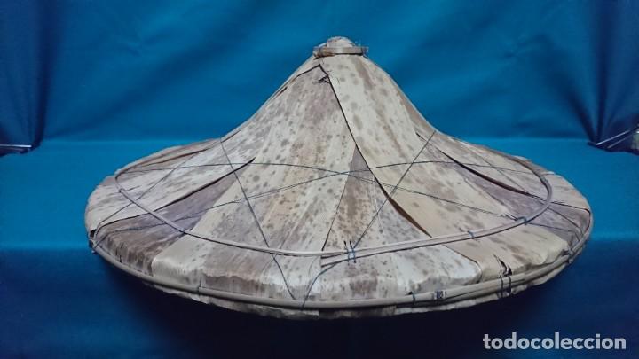 Antig&uuml;edades: ANTIGUO SOMBRERO DE MIMBRE, JUNCO, ORIENTAL - Foto 2