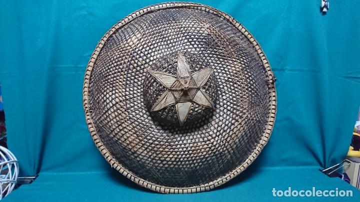 Antig&uuml;edades: ANTIGUO SOMBRERO DE MIMBRE, JUNCO, ORIENTAL - Foto 1