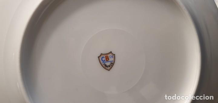 Antig&uuml;edades: 6 platos postre porcelana francesa. - Foto 3