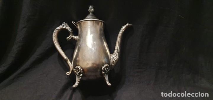 Antig&uuml;edades: Cafetera inglesa Leonard ba&ntilde;o de plata (silverplated). - Foto 1