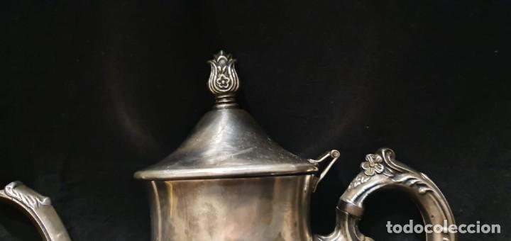 Antig&uuml;edades: Cafetera inglesa Leonard ba&ntilde;o de plata (silverplated). - Foto 2