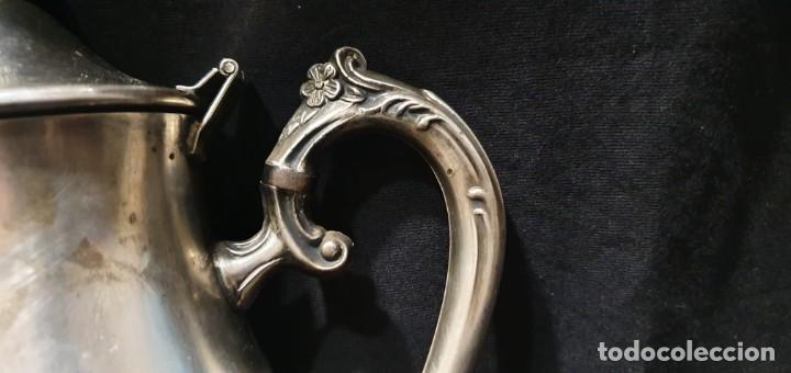 Antig&uuml;edades: Cafetera inglesa Leonard ba&ntilde;o de plata (silverplated). - Foto 3