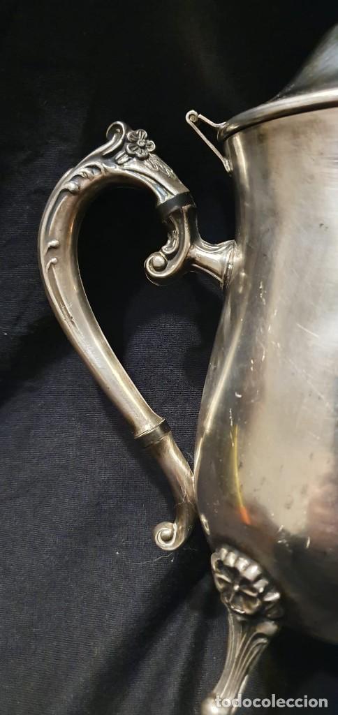 Antig&uuml;edades: Cafetera inglesa Leonard ba&ntilde;o de plata (silverplated). - Foto 6