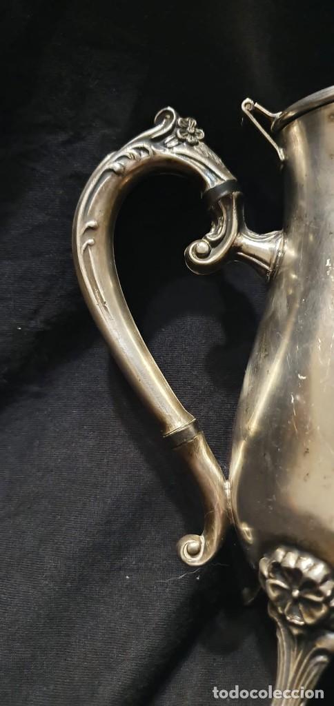 Antig&uuml;edades: Cafetera inglesa Leonard ba&ntilde;o de plata (silverplated). - Foto 9
