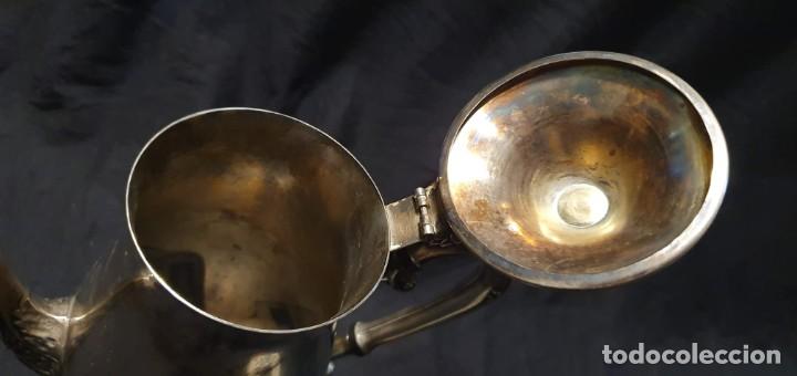 Antig&uuml;edades: Cafetera inglesa Leonard ba&ntilde;o de plata (silverplated). - Foto 12