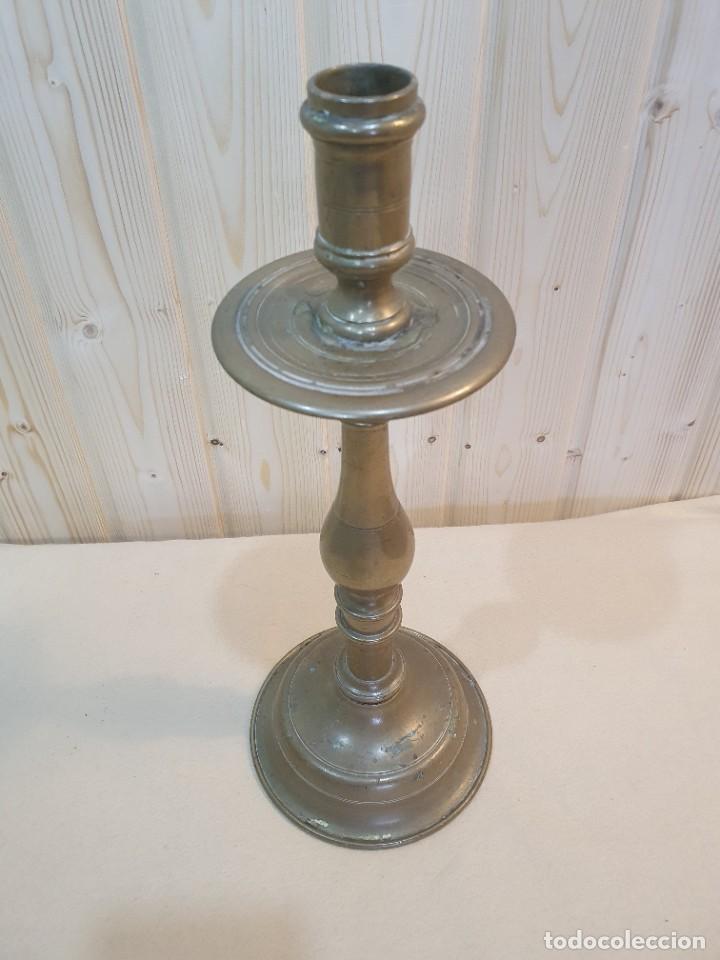 Antig&uuml;edades: ANTIGUO CANDELABRO CANDELERO 36 CM - Foto 2