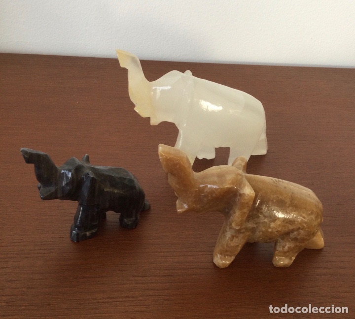 Antig&uuml;edades: Tres elefantes piedra - Foto 1