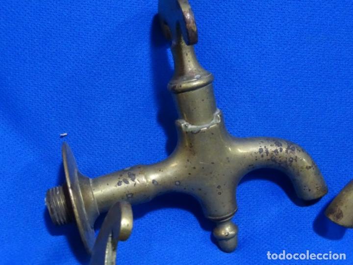 Antig&uuml;edades: 4 GRIFOS ANTIGUOS DE BRONCE DE 15 CM. - Foto 3