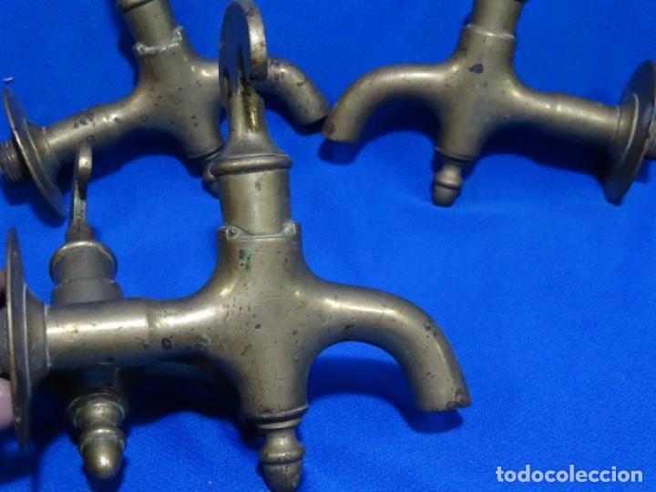 Antig&uuml;edades: 4 GRIFOS ANTIGUOS DE BRONCE DE 15 CM. - Foto 5