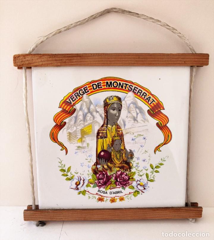 Antig&uuml;edades: Azulejo Virgen de Montserrat - Foto 2