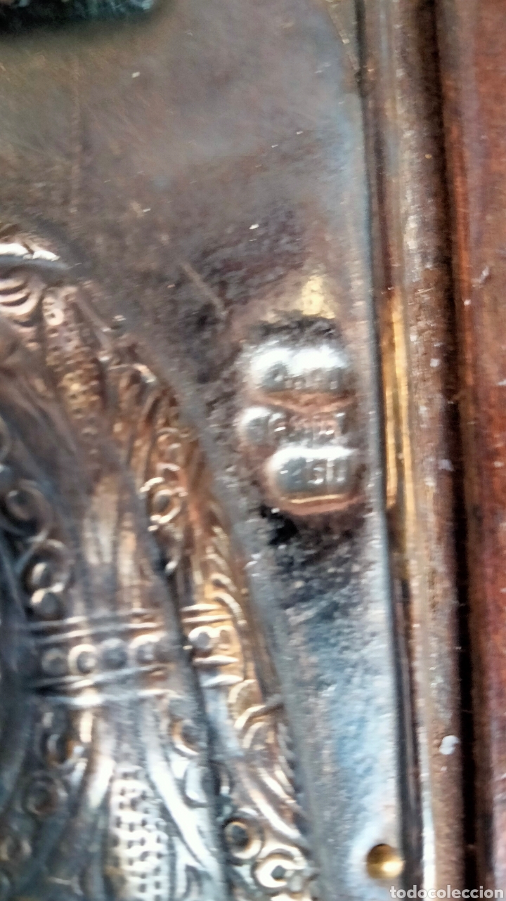 Antig&uuml;edades: ANTIGUO ICONO VIRGEN PLATEADA - Foto 7