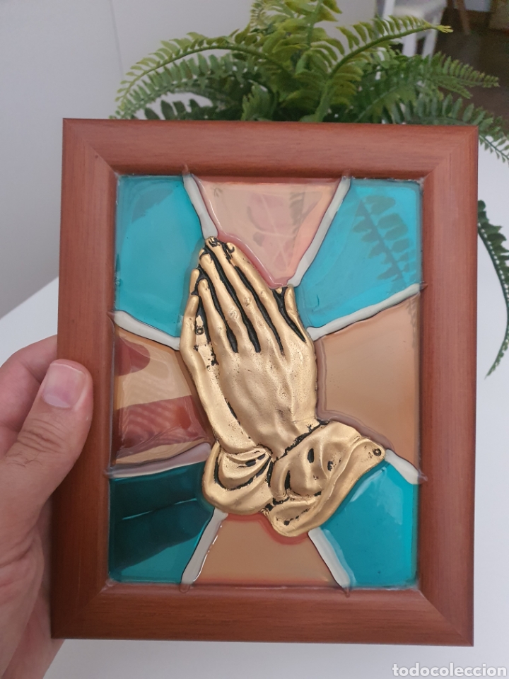 Antig&uuml;edades: Cuadro religioso en vidriera . - Foto 2