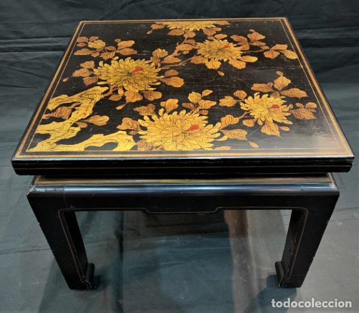 Antig&uuml;edades: Par de mesitas bajas de dise&ntilde;o oriental. - Foto 5